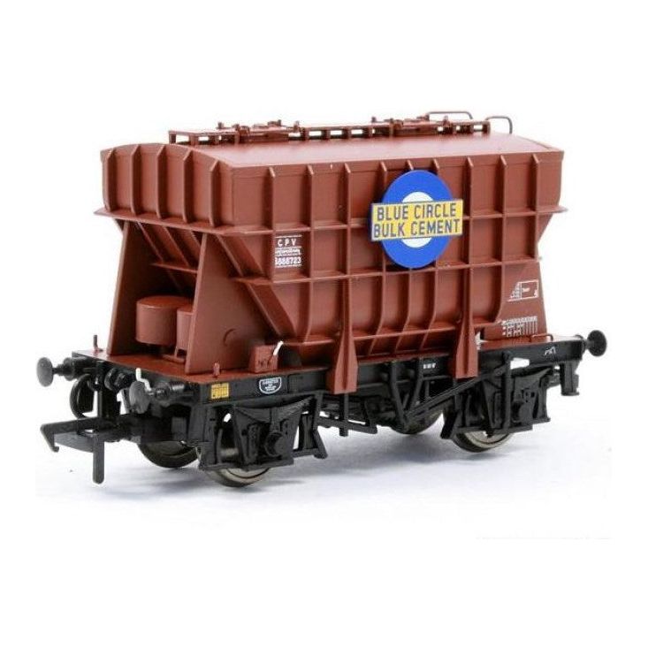 38-270A Branchline OO Scale 22 Ton Presflo Bulk Powder Wagon 'Blue Circle' Railfreight Brown