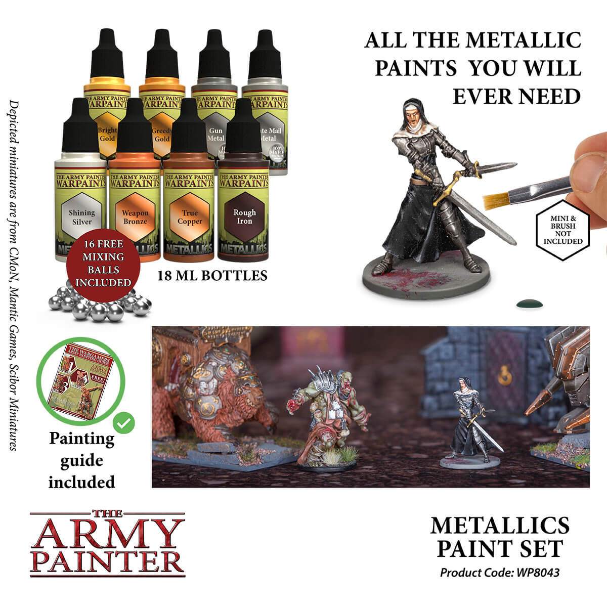 WP8043 The Army Painter - Warpaints Metallic Paint Set