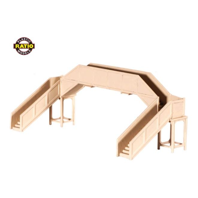 222 Ratio N Scale Concrete Footbridge