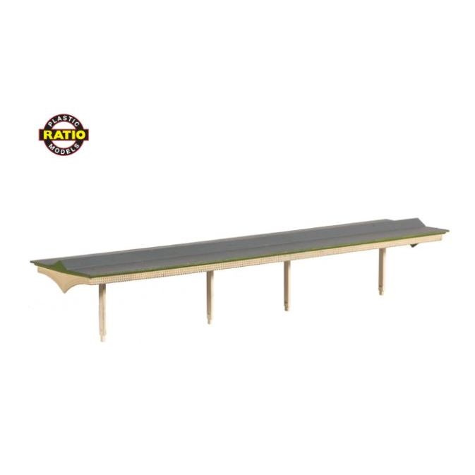225 Ratio N Scale Flat Roof Platform Canopy 210mm x 43mm