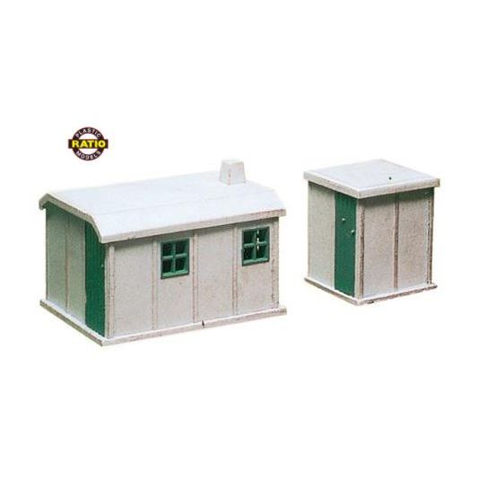 238 Ratio N Scale SR Concrete Huts