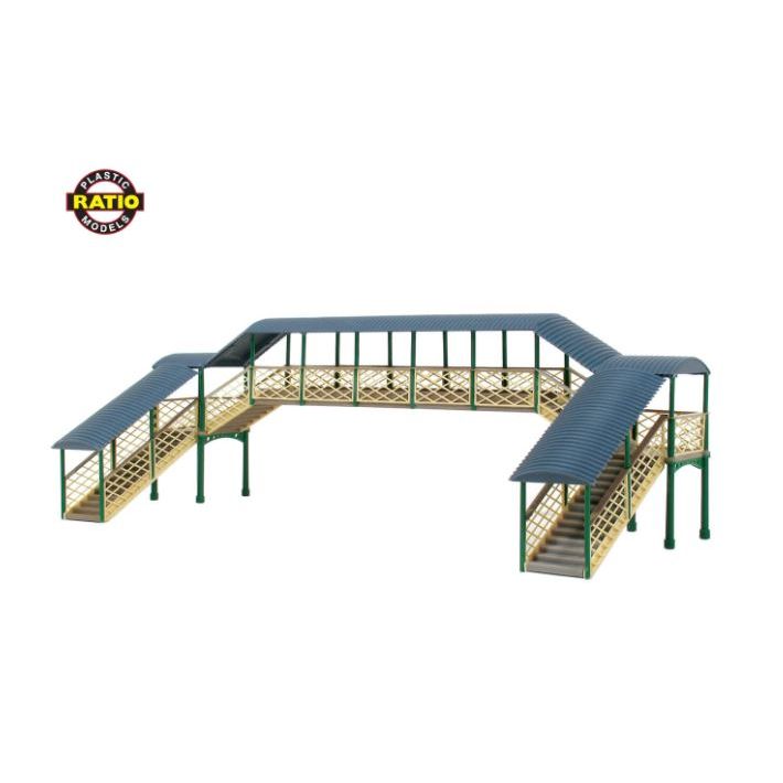 248 Ratio N Scale Modular Covered Footbridge