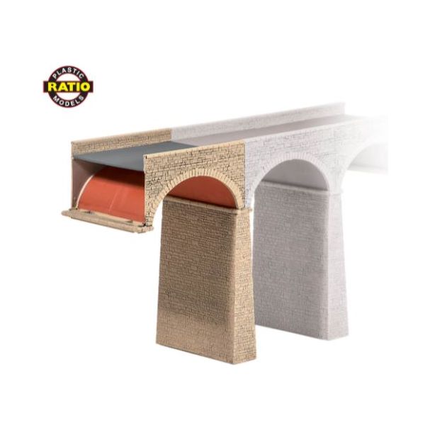 252 Ratio N Scale Extra Arch and Pier kit 63mm x 73mm x 130mm