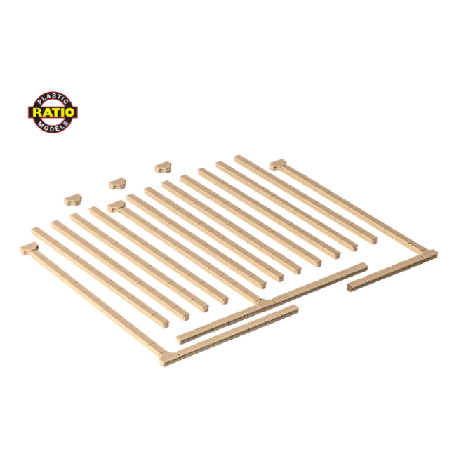 258 Ratio N Scale Concrete Lineside Cable Trunking 1150mm