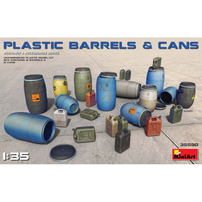 35590 Miniart 1/35 Plastic Barrels & Cans