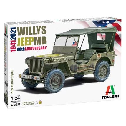 3635 Italeri 1/24 Willys Jeep Mb "80Th" Anniversary