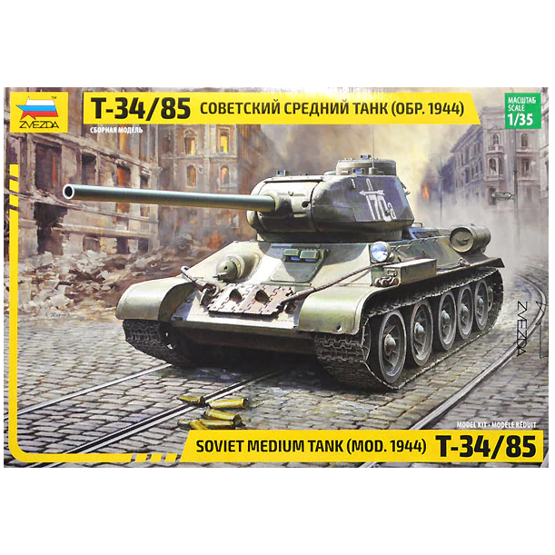 Z3687 Zvezda 1/35 Soviet Med T-34/85 Tank