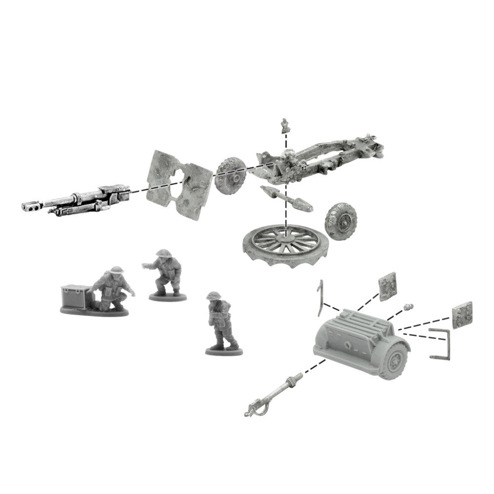 403401001 Bolt Action 3: 25 pdr anti-tank gun with British infantry (winter) crew