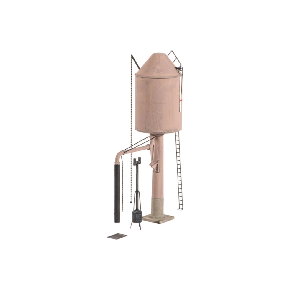 528 Ratio OO Scale GWR Pillar Type Round Water Tower (Conical or Flat Top)