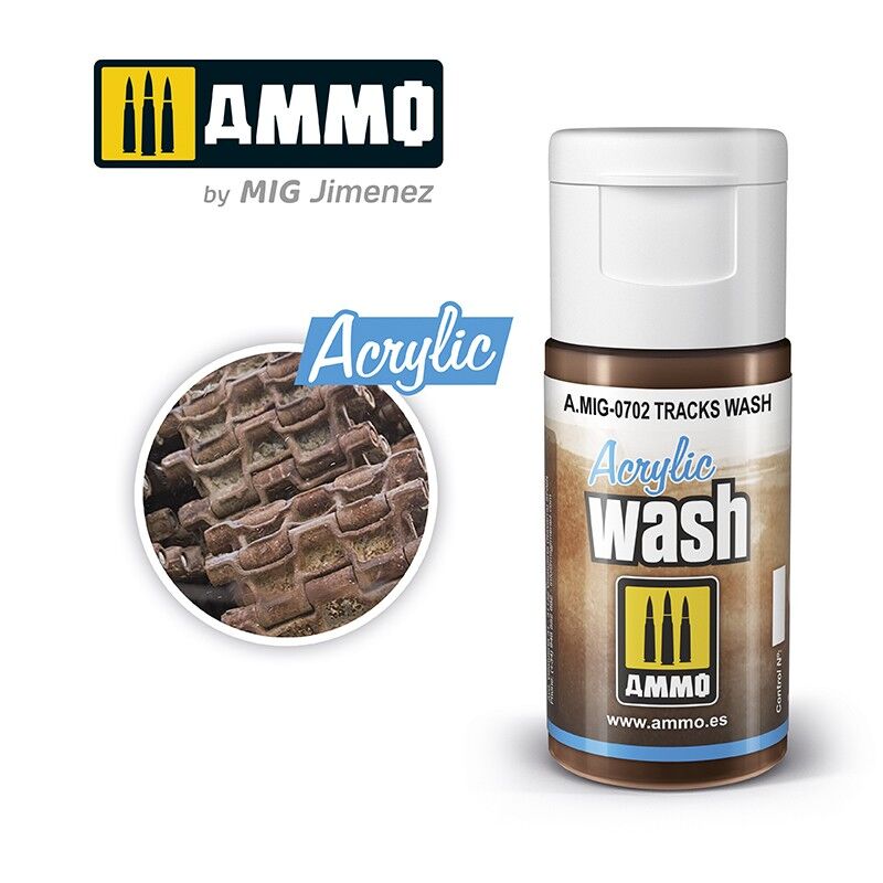 0702 Ammo by MIG - Acrylic Washes - Tracks Wash 15ml