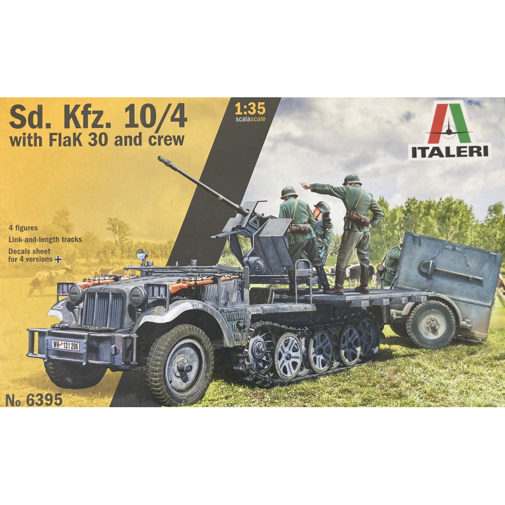 6395 Italeri 1/35 Sd. Kfz. 10/4 with FlaK 30 and crew