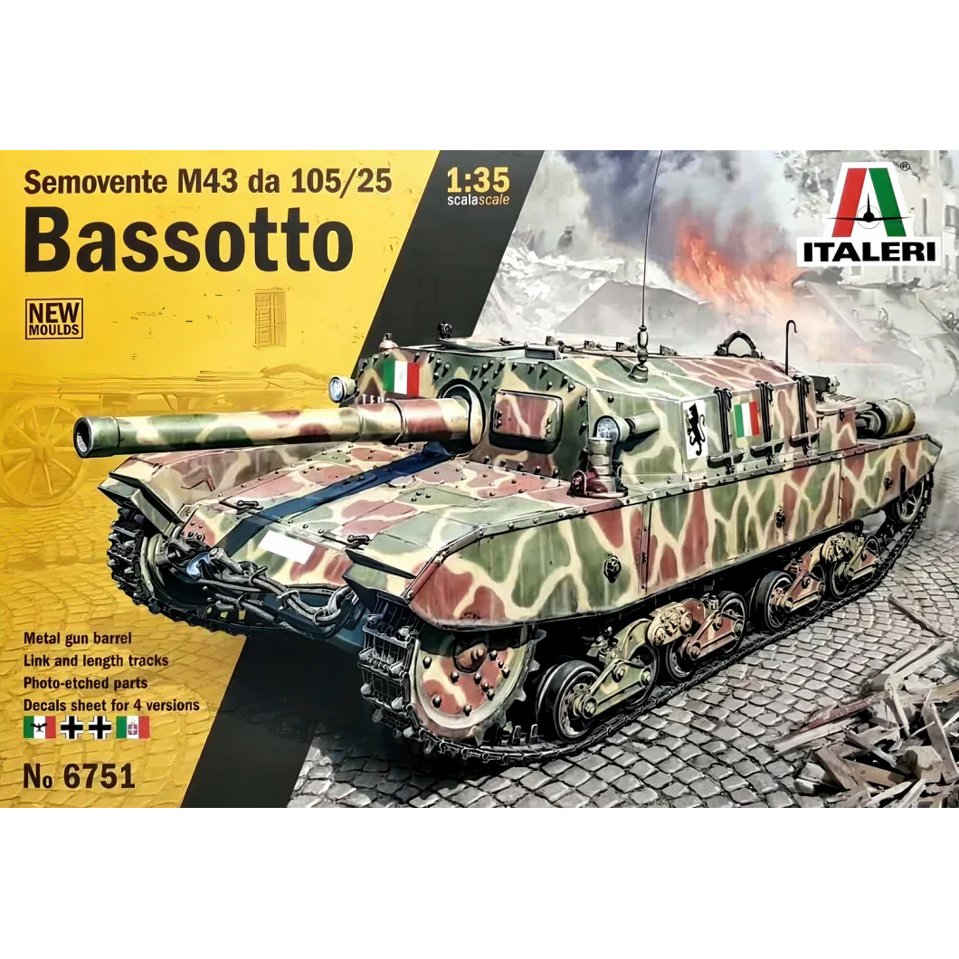 6751 Italeri 1/35 Semovente M43 da 105/25 "Bassotto"