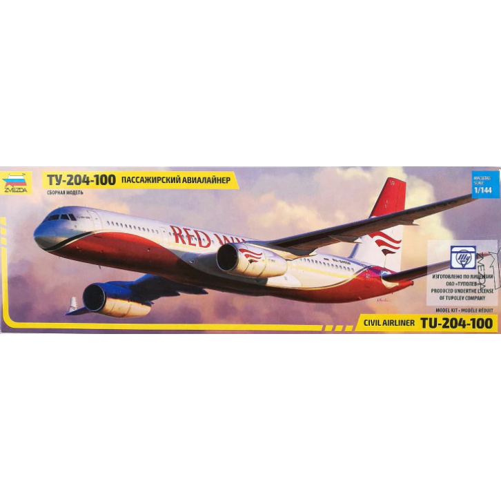 Z7023 Zvezda 1/144 Red Wings Airline TU-204-100