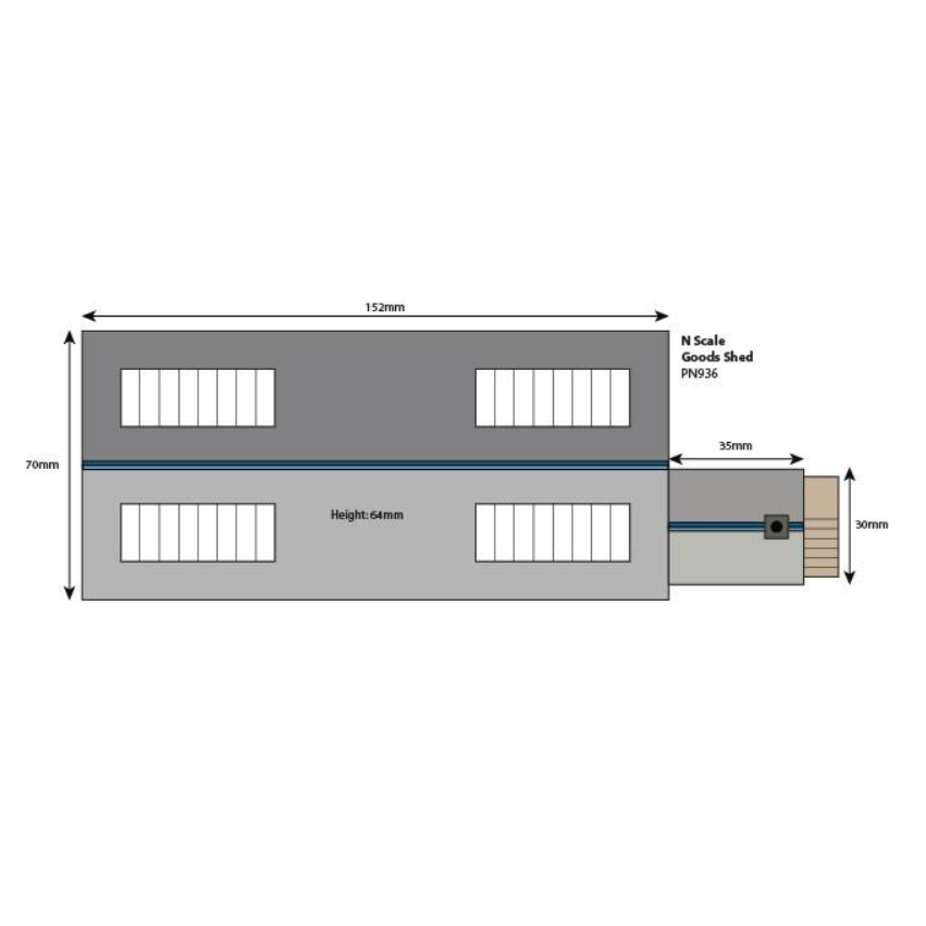 PN936 Metcalfe N Scale Settle-Carlisle Goods Shed Kit