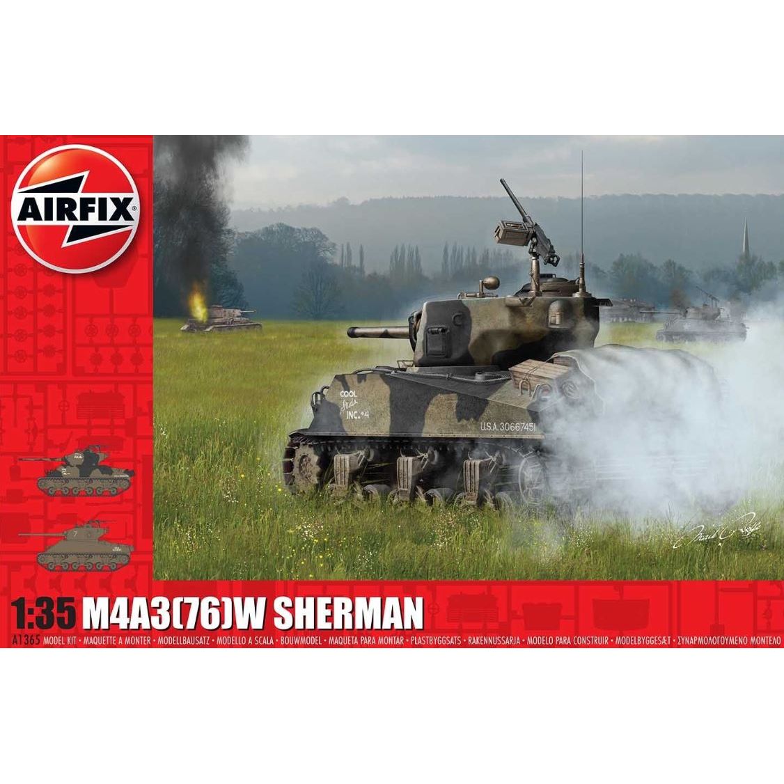 A1365 Airfix 1/35 M4A3 (76)W Battle of the Bulge