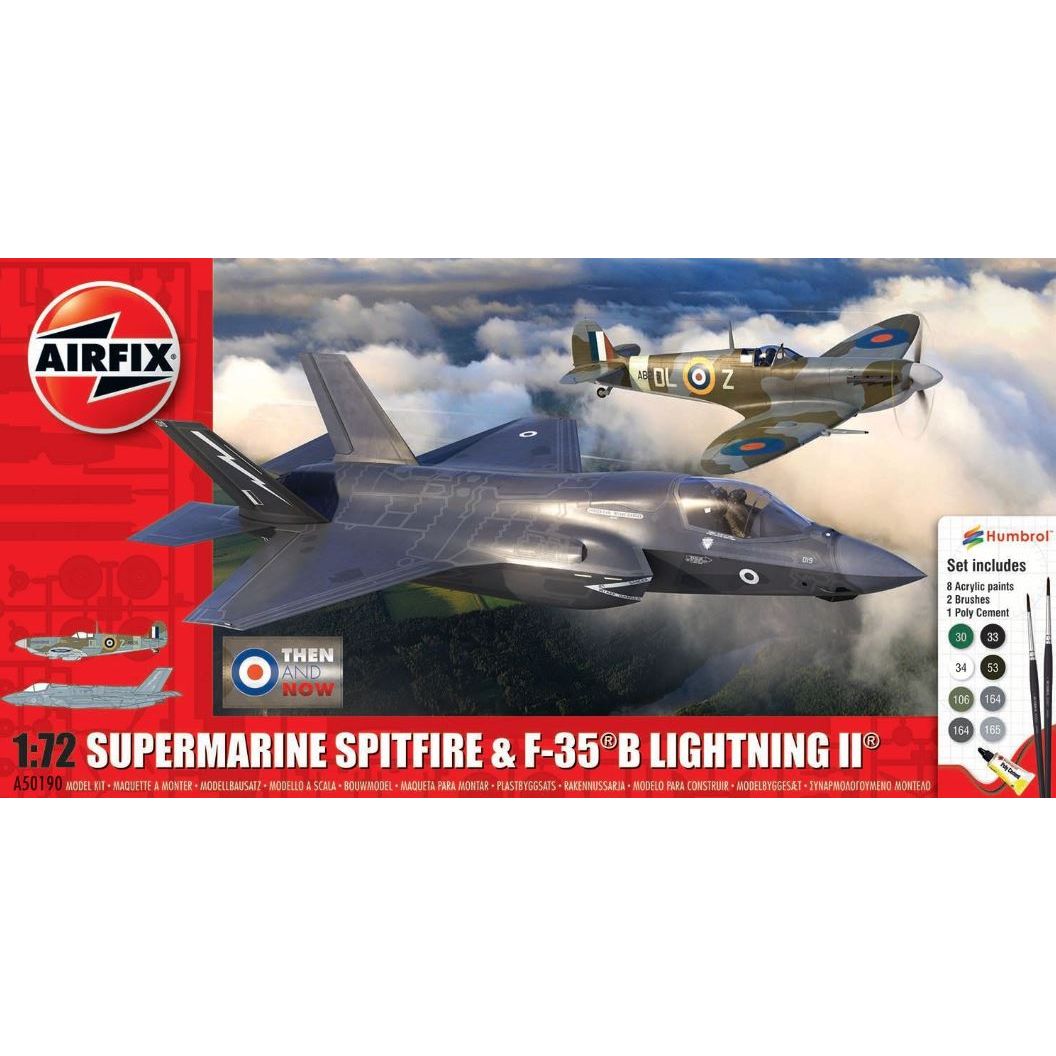 A50190 Airfix 1/72 Supermarine Spitfire & F-35B Lightning II 'Then and Now'