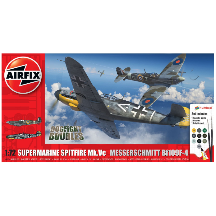 A50194 Airfix 1/72 Supermarine Spitfire Mk.Vc vs Bf109F-4 Dogfight Double