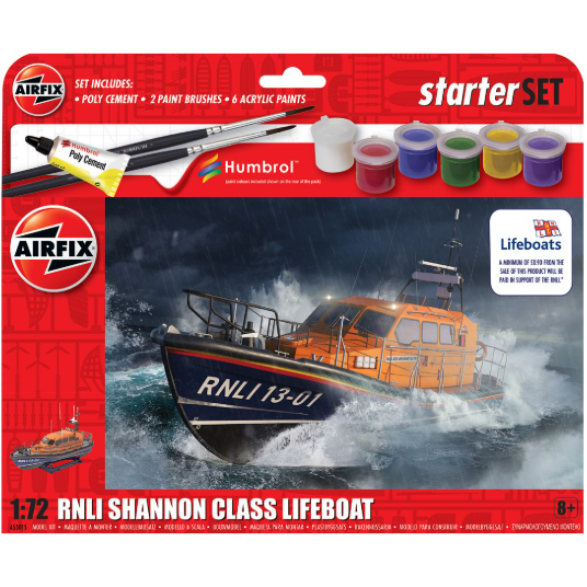 A55015 Airfix 1/72 Starter Set - RNLI Shannon Class Lifeboat