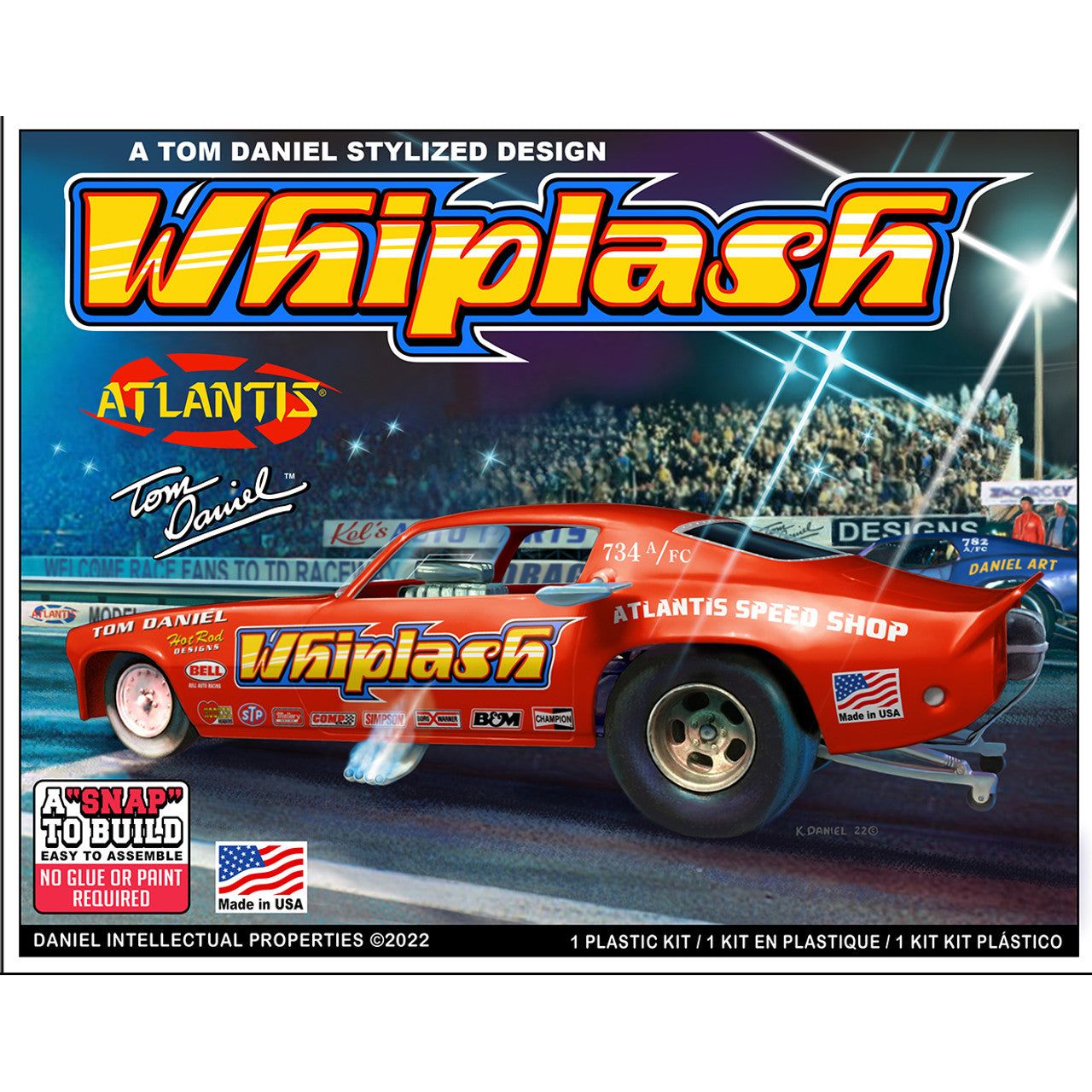 AMCM8276 Atlantis Models 1/32 Tom Daniel Whiplash Funny Car