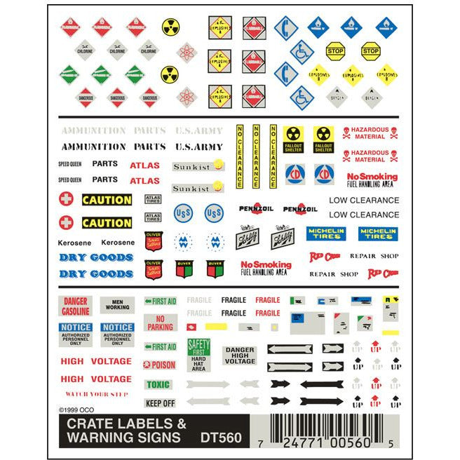 DT560 Woodland Scenics Create Labels And Warning Signs