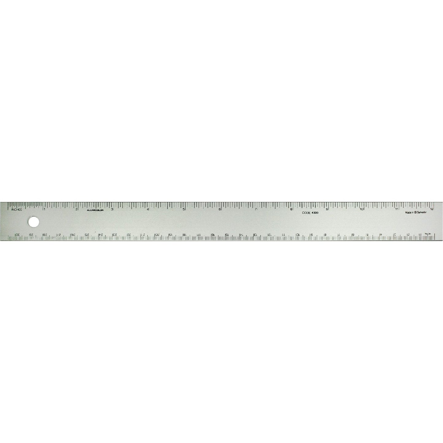 55775 Excel Deluxe Aluminum Ruler (mm/inches)