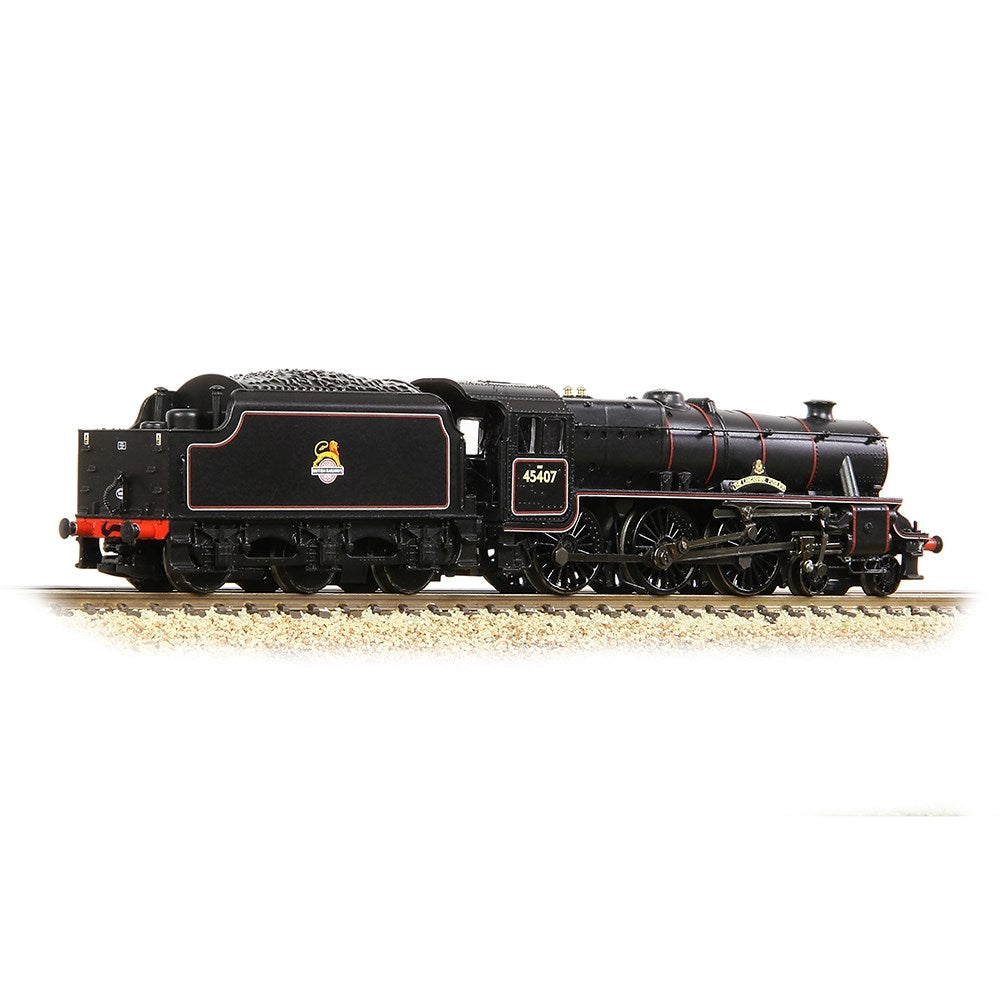 372-136A Graham Farish N Scale LMS 5MT 'Black 5' 45407 'The Lancashire Fusilier' in BR Lined Black (E/E)