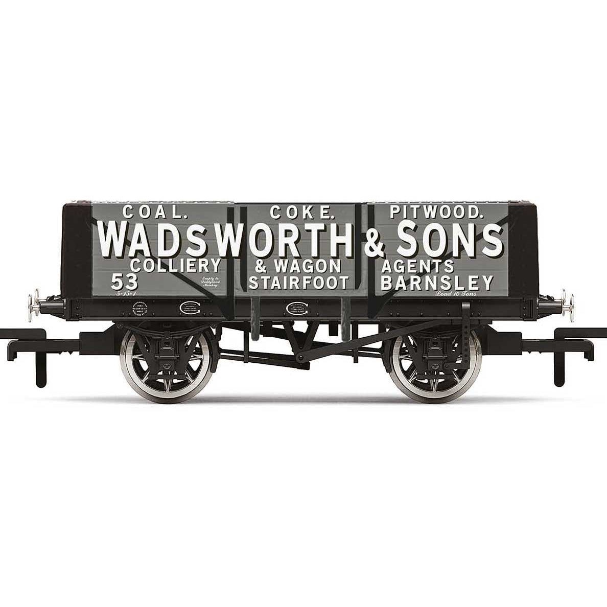 R60024 Hornby OO Scale 5 Plank Wagon, Wadsworth & Sons - Era 2