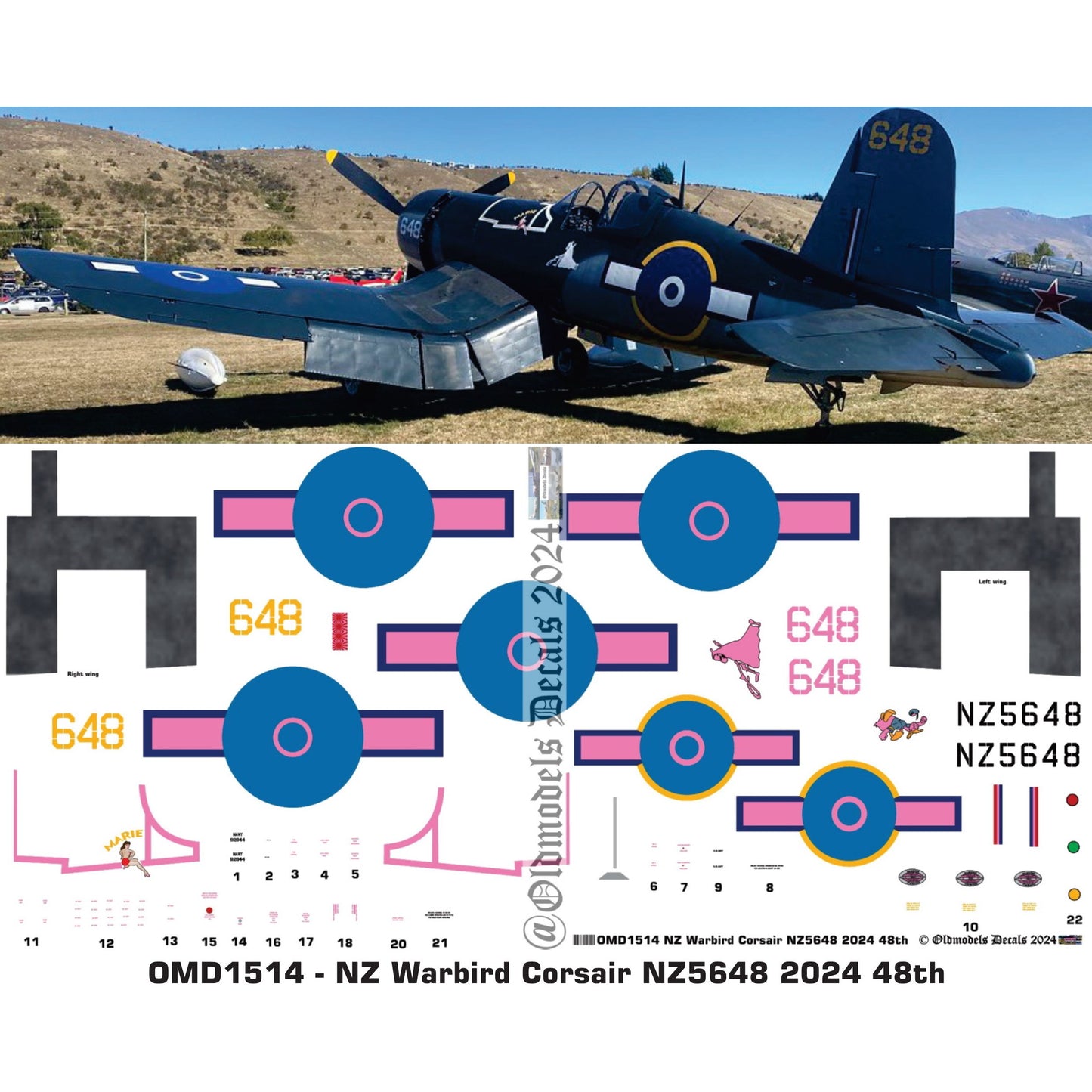 1514 OMD 1/48 RAF NZ Warbird Corsair NZ5648