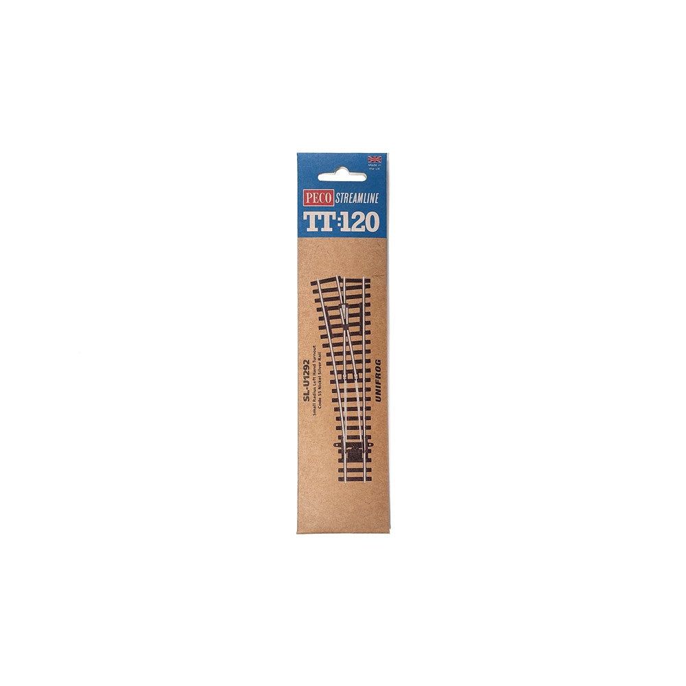 SL-U1292 Peco TT Scale Turnout, Small Radius, Left Hand (Code55) Unifrog
