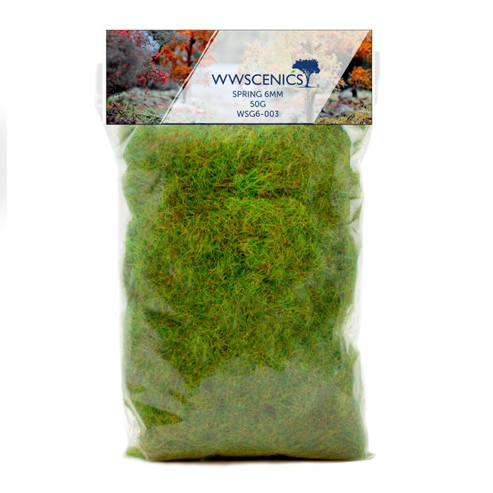 WWS 500ml 6mm Spring Static Grass - 50g Bag