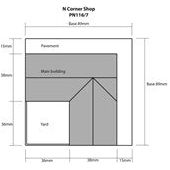 PN117 Metcalfe N Scale Stone Corner Shop & Pub Kit