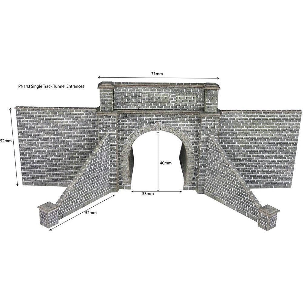PN143 Metcalfe N Scale Single Track Tunnel Entrances