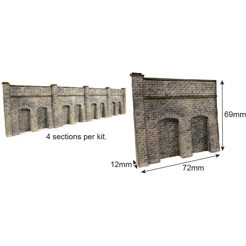 PN145 Metcalfe N Scale Brick Retaining Wall