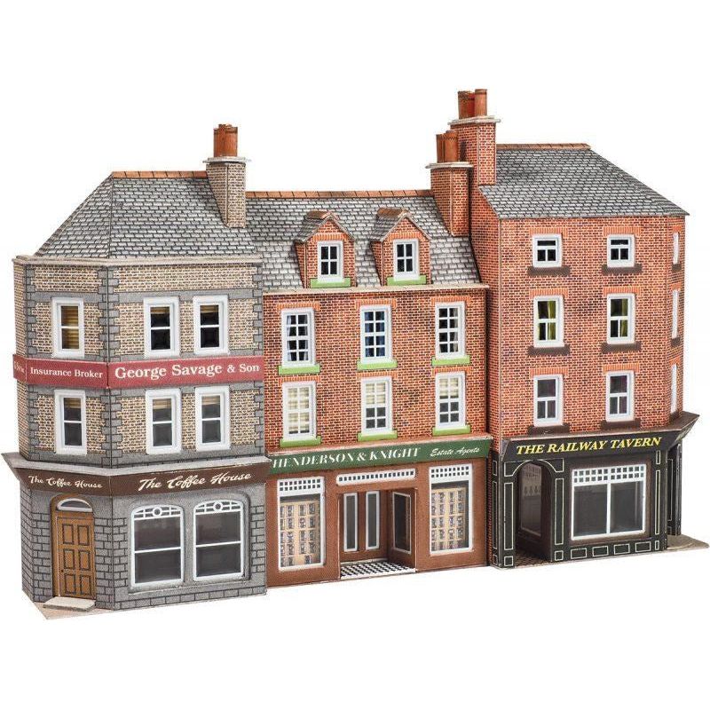 PN972 Metcalfe N Scale Low Relief Pub & Shops Kit