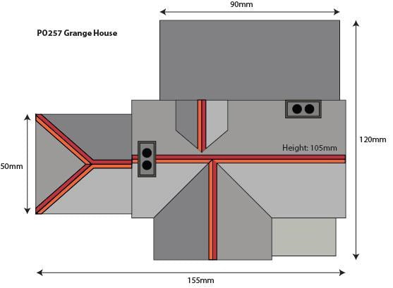 PO257 Metcalfe OO Scale Grange House