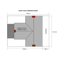 PO300 Metcalfe OO Scale Terraced Houses Kit in Brick