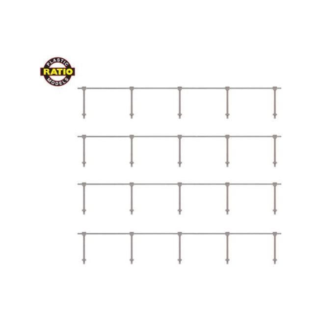 143 Ratio OO Scale Hand Rail Stanchions - Single Rail