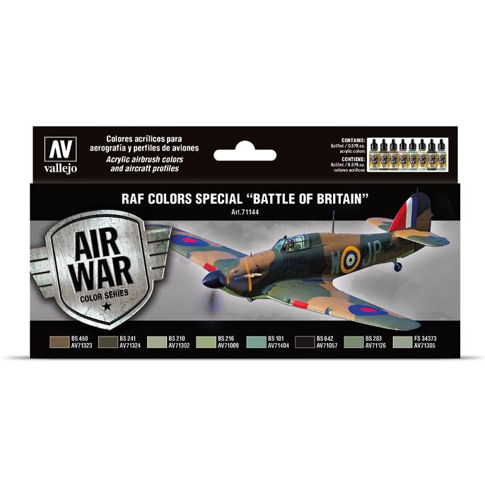 71144 Vallejo – Model Air – RAF / 8 Colors set – Special Battle of Britain 1940-1941