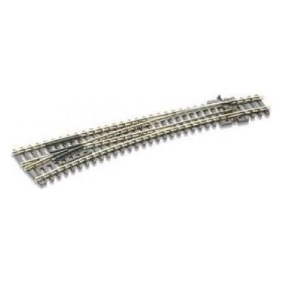 SL-387 Peco N Scale Curved Turnout, Large Radius, Left Hand (Code80) Insulfrog
