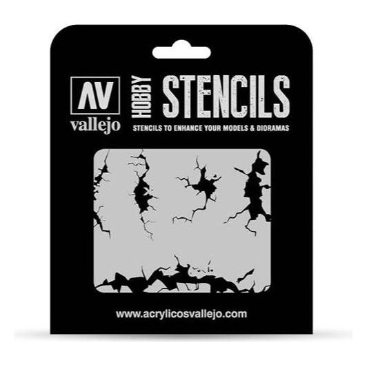 TX001 Vallejo 1/35 Cracked Wall Stencil