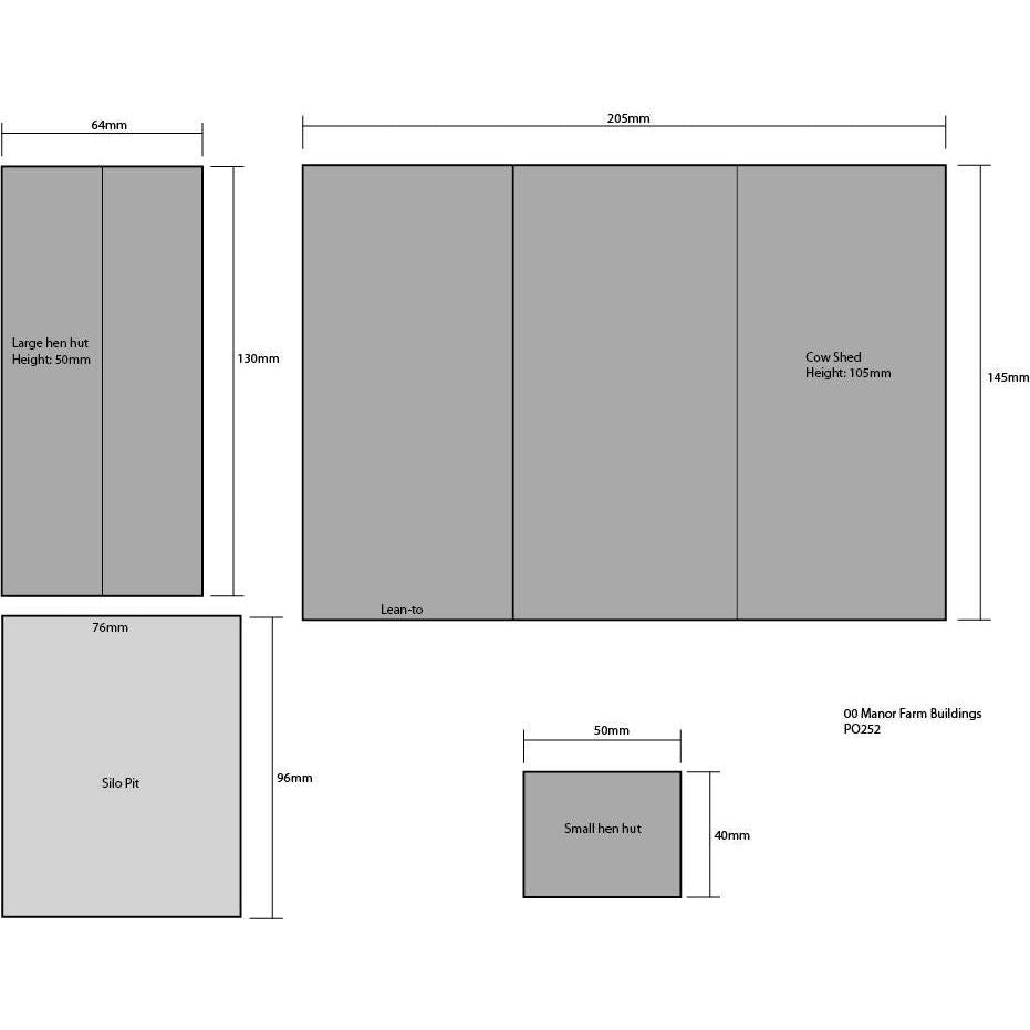 PO252 Metcalfe OO Scale Manor Farm Buildings Kit