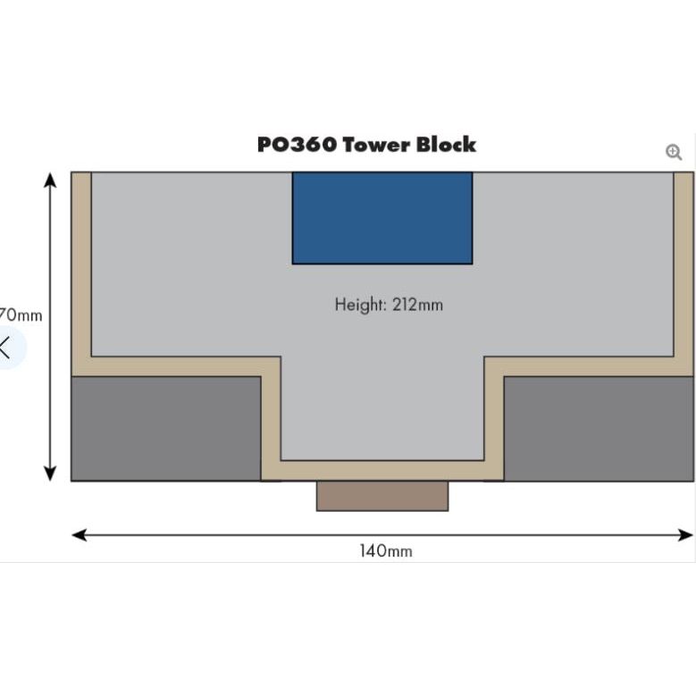 PO360 Metcalfe OO Scale Low Relief Tower Block