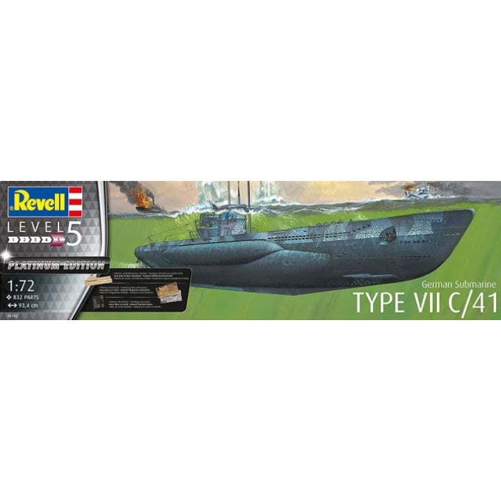 05163 Revell 1/72 German Sub Type VII C