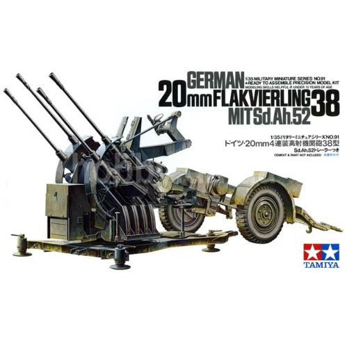 35091 Tamiya 1/35 German 20mm Flakvierling 38