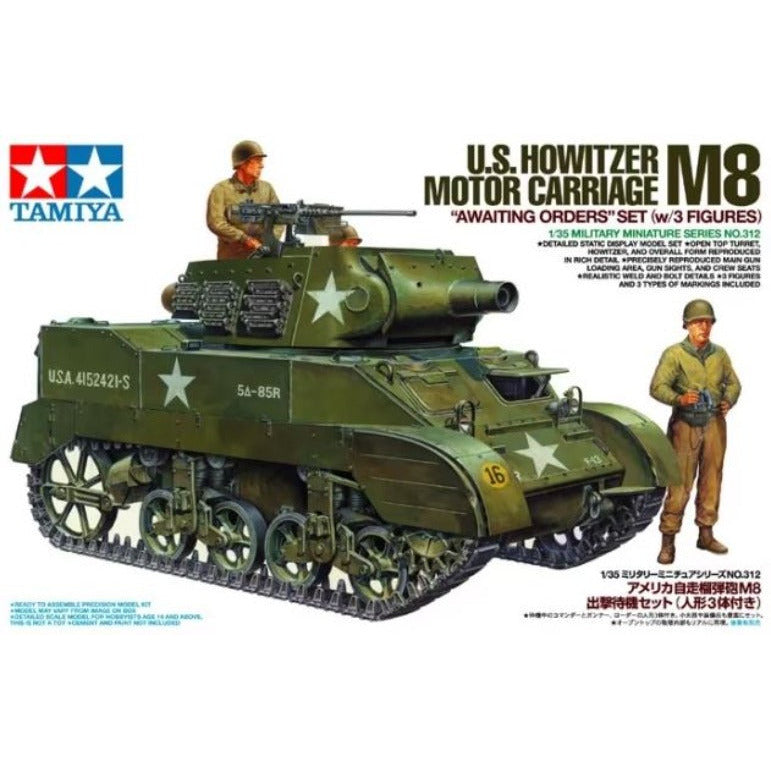 35312 Tamiya 1/35 M8 Carriage W/3 Figures