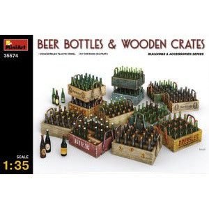 35574 Miniart 1/35 Beer Bottles & Wooden Crates