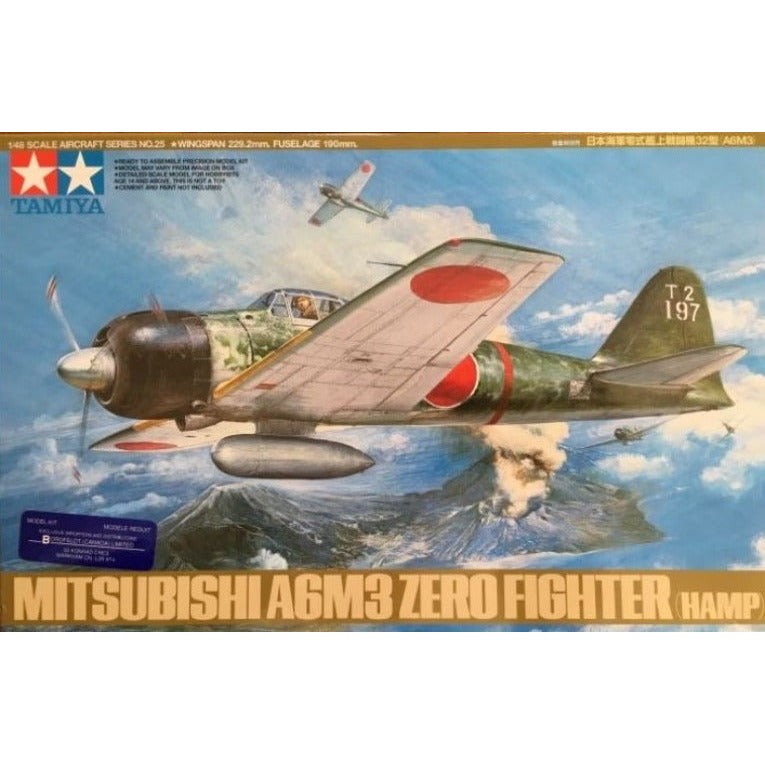 61025 Tamiya 1/48 Mitsubishi A6M3 Zero Fighter (Hamp)