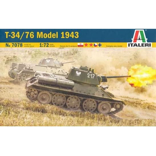 7078 Italeri 1/72 T-34/76 Russian Tank 1943