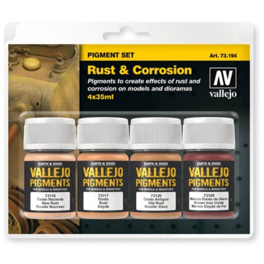 73194 Vallejo Pigment Set - Rust & Collection Set