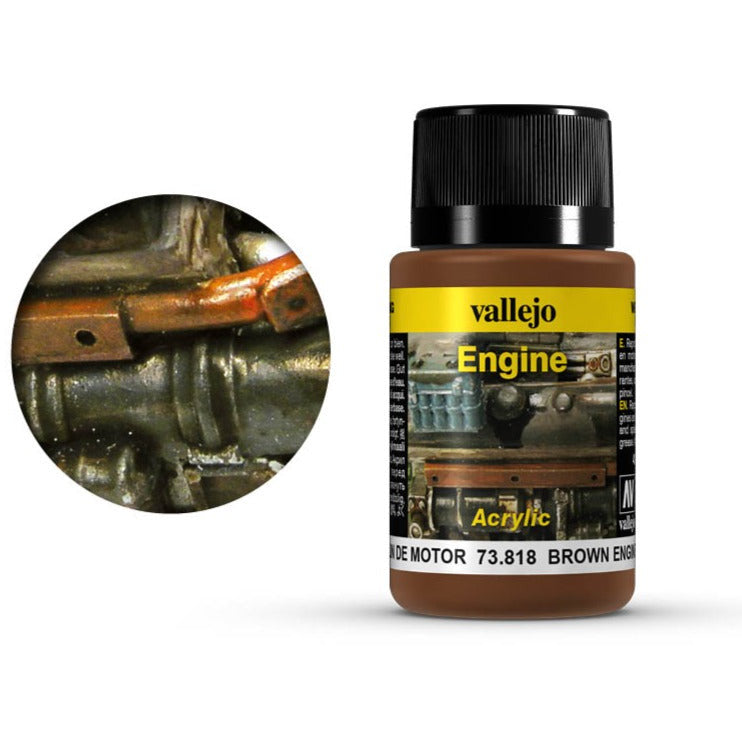 73818 Vallejo Brown Engine Soot 40Ml